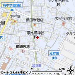 広島県府中市元町114周辺の地図