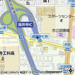 藤井寺ＩＣ周辺の地図