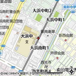 リパーク堺市大浜南町１丁駐車場周辺の地図