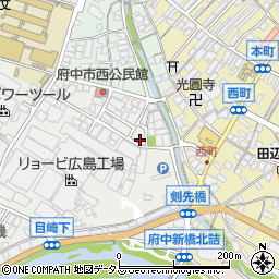 広島県府中市目崎町733周辺の地図