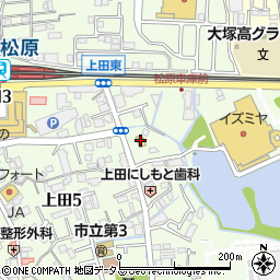 セブンイレブン松原上田６丁目店周辺の地図