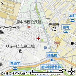 広島県府中市目崎町731周辺の地図