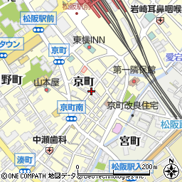 三重県松阪市京町周辺の地図