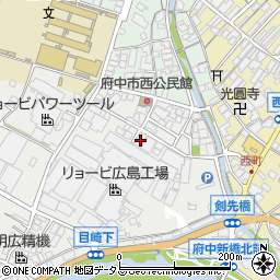 広島県府中市目崎町744周辺の地図