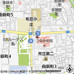 大阪府松原市南新町周辺の地図