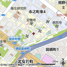 アクアブルー　大阪南支店周辺の地図