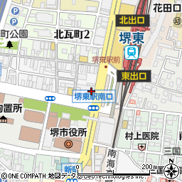 豚屋とん一 堺東駅前周辺の地図