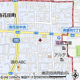 遠里株式会社　南花田中央倉庫周辺の地図