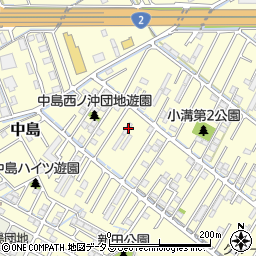 岡山県倉敷市中島1762周辺の地図