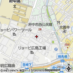 広島県府中市目崎町724周辺の地図