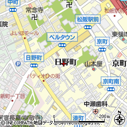 三重県松阪市日野町周辺の地図