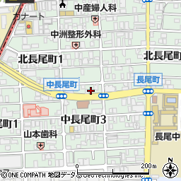 東洋カーマックス中長尾町駐車場周辺の地図