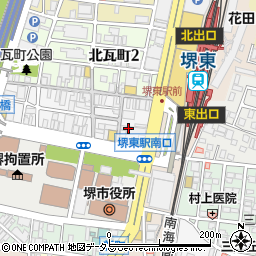 大阪府堺市堺区中瓦町2丁周辺の地図