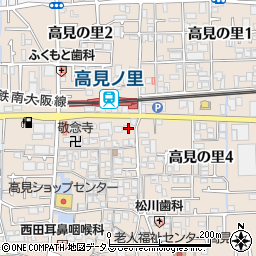 松原高見郵便局 ＡＴＭ周辺の地図
