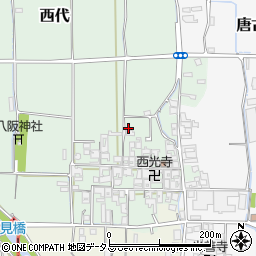 奈良県田原本町（磯城郡）西代周辺の地図