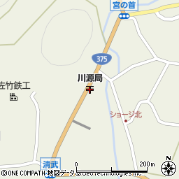 川源郵便局周辺の地図
