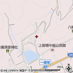 広島県福山市神辺町上御領1221周辺の地図