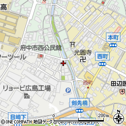広島県府中市目崎町713周辺の地図