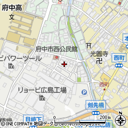 広島県府中市目崎町710周辺の地図