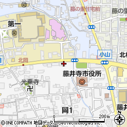 まいどおおきに食堂藤井寺食堂周辺の地図