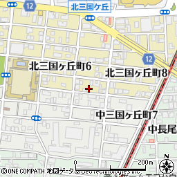 大阪府堺市堺区北三国ヶ丘町7丁周辺の地図