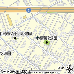 岡山県倉敷市中島1741周辺の地図