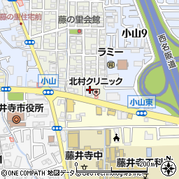 大阪府藤井寺市小山藤の里町14周辺の地図