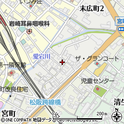 三重県松阪市末広町1丁目周辺の地図