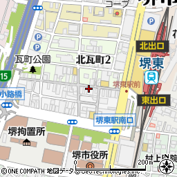 ホリーズカフェ 堺東店周辺の地図
