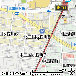 大阪府堺市堺区北三国ヶ丘町8丁2周辺の地図