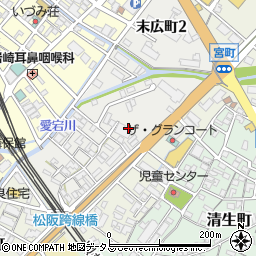 三重県松阪市末広町1丁目240周辺の地図