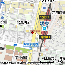 ミニミニ堺東店周辺の地図