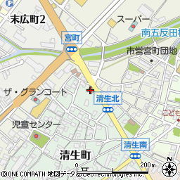 餃子の王将松阪店周辺の地図