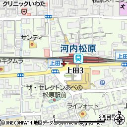 松原警察署河内松原駅前交番周辺の地図