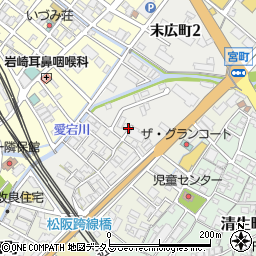 三重県松阪市末広町1丁目245周辺の地図