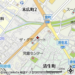 岡林松阪店周辺の地図