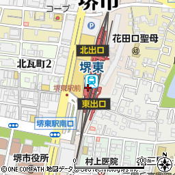 ゆうちょ銀行南海堺東駅前出張所 ＡＴＭ周辺の地図