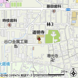 道明寺周辺の地図