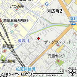 三重県松阪市末広町1丁目250周辺の地図