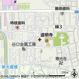 大阪府藤井寺市林周辺の地図