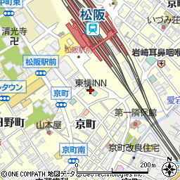 東横ＩＮＮ伊勢松阪駅前周辺の地図
