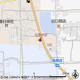 天理三昧田郵便局周辺の地図