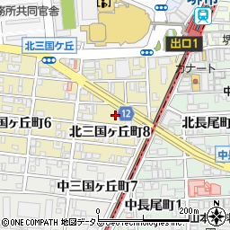 大阪府堺市堺区北三国ヶ丘町8丁3周辺の地図