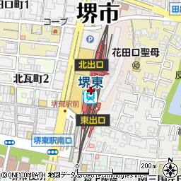 南海電気鉄道株式会社　堺東駅周辺の地図