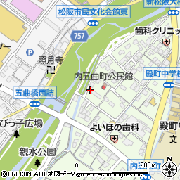 三重県松阪市内五曲町69周辺の地図