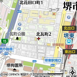 焼肉ホルモンちはら 堺東店周辺の地図