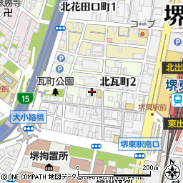 プラスヘアー　堺東駅前店周辺の地図