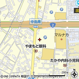 岡山県倉敷市中島2201周辺の地図