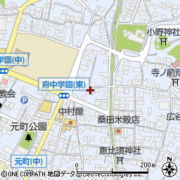広島県府中市元町374周辺の地図