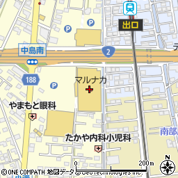 ダイソーマルナカ中島店周辺の地図